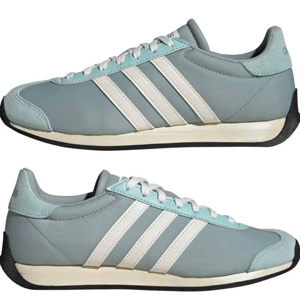 adidas Women's Athletic Shoes - Light Blue and White